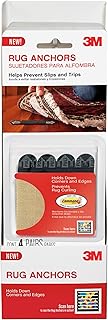 3M Rug Anchor, 4 Strip Pairs, Designed to Hold Down Rug Corners & Edges, Featuring Command Brand Stretch Release Adhesive, Securely Grips The Floor With No Mess Residue, Easy To Install (SRA-4)