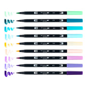 Dual Brush Pen Art Markers by Tombow – 1 Count (Pack of 10), Plastic (Body), Felt (Tip), Model 56256