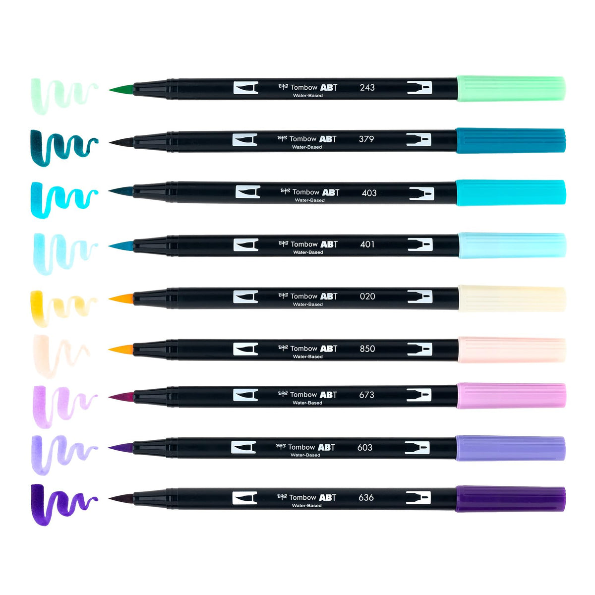 Dual Brush Pen Art Markers by Tombow – 1 Count (Pack of 10), Plastic (Body), Felt (Tip), Model 56256