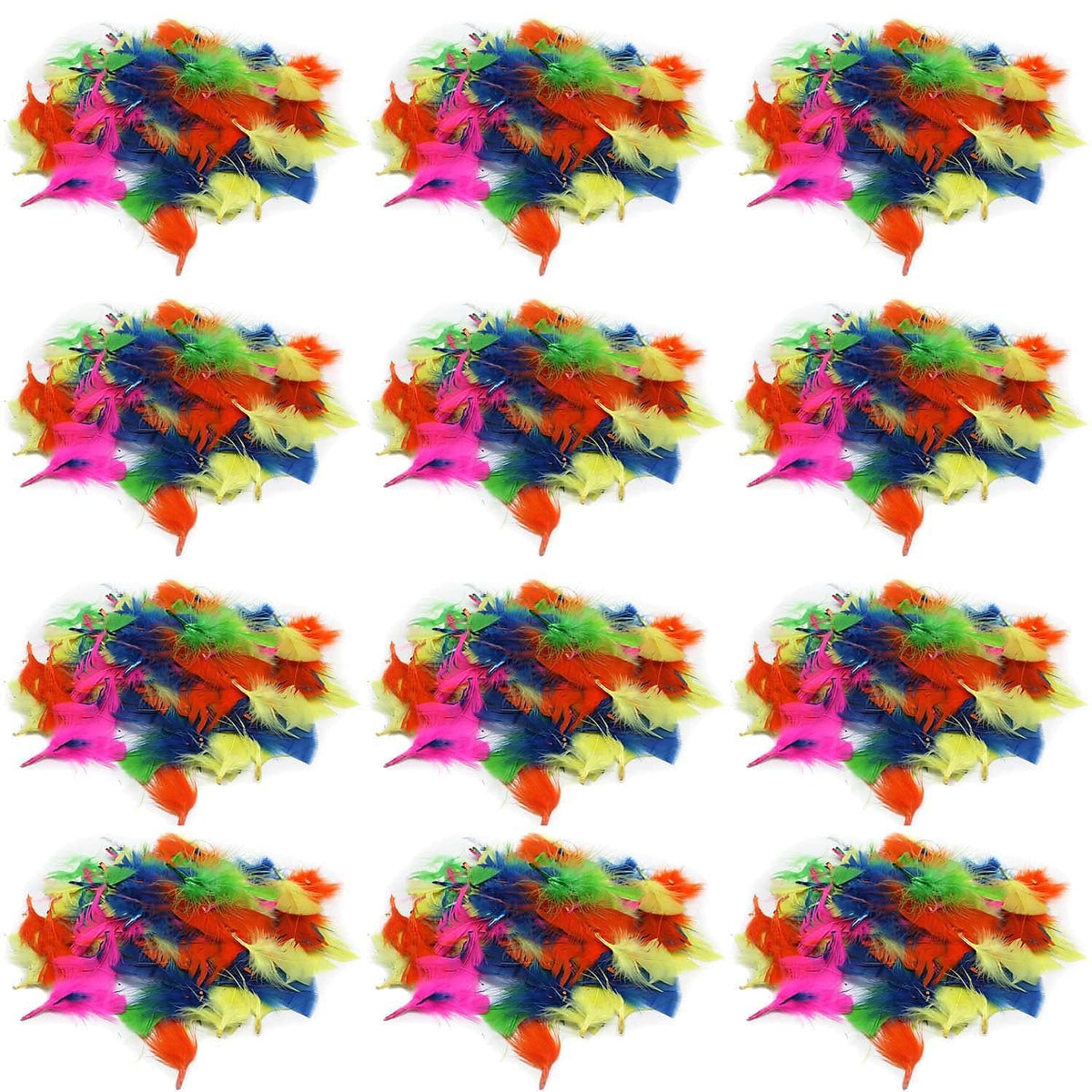 Creative Arts™ Turkey Feathers by Charles Leonard – Small, Turkey Feather, Assorted Hot Colors, Pack of 12, Model CHL63030-12