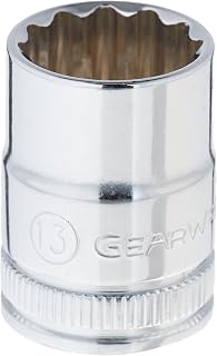 GEARWRENCH 3/8" Drive 12 Point Standard Metric Socket 13mm - 80489 , Black