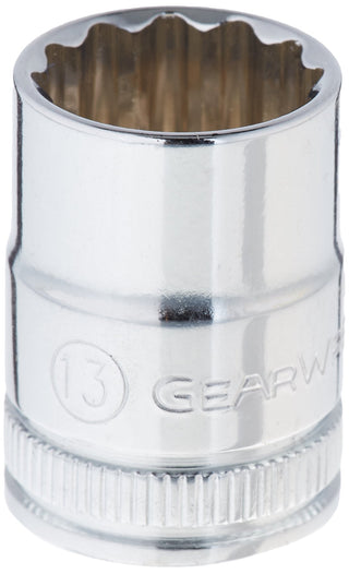 3/8" Drive 12 Point Standard Metric Socket 13mm by GEARWRENCH – 13mm, Alloy Steel, Black, Model 80489