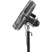Premium 24" Oscillating Pedestal Fan - 1/2 HP - TEAO Motor - 9400 CFM by Continental Dynamics – 32"L x 41"W x 11"H, Alloy Steel, Black, Model SFSE1-750/60YW-D2