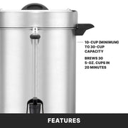 Waring 30-Cup / 30 Cup Capacity / Silver Coffee Urns