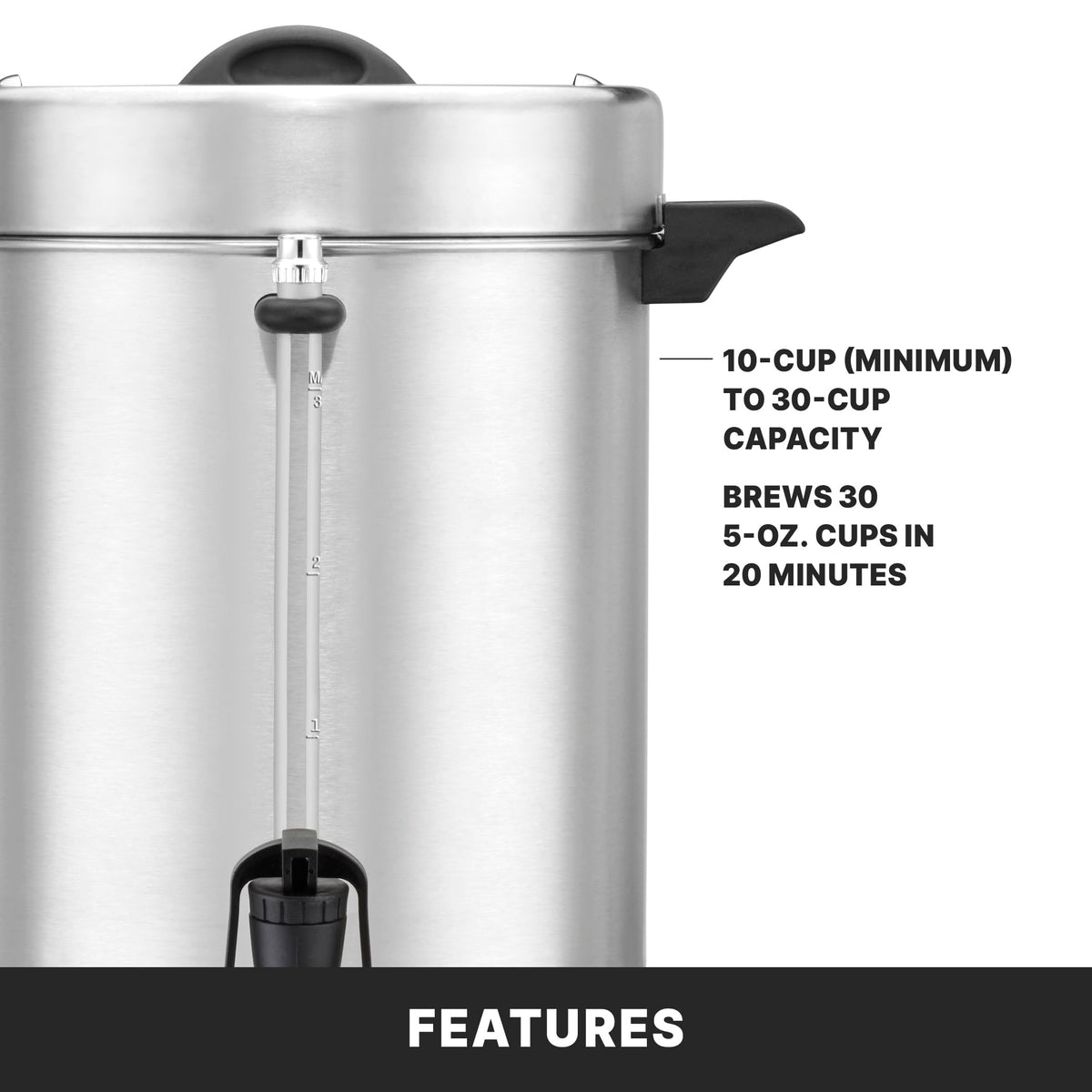 Waring 30-Cup / 30 Cup Capacity / Silver Coffee Urns