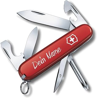 Victorinox Tinker Knife With Request Pressure In Shell I Gift for Men Women I For Birthday I Swiss Custom Knife With 12 Functions 3703 - Red, 91x27x14mm
