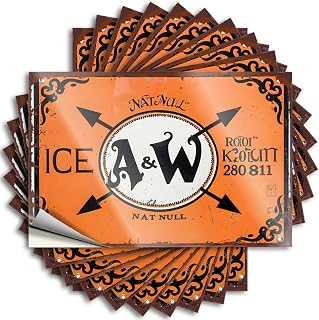 Bumper Stickers Vintage A&W Root Beer Sign with Arrows and Logo Stickers 10Pcs Prank Stickers for Adults Stickers Funny(8X12CM)