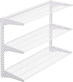 Triton Products 3 Tier Wire Shelving Unit for Home and Garage with 375 Lb Load Capacity 33" W x 31.5" H x 16" D (White)