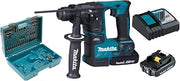 Makita DHR171RAX3 Cordless Hammer Drill for SDS-Plus 18 V / 2.0 Ah, 2 Batteries + Charger + Accessories in Transport Case