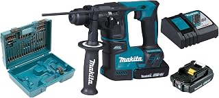 Makita DHR171RAX3 Cordless Hammer Drill for SDS-Plus 18 V / 2.0 Ah, 2 Batteries + Charger + Accessories in Transport Case