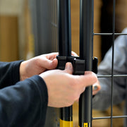 Perimeter Patrol RF 10005-12 Temporary Security Fence Kit by Jewett Cameron – 72"H", Alloy Steel, Black, Model RF 10005 - 12