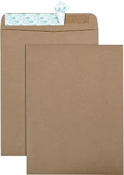 Quality Park Redi-Strip Catalog Envelopes With Peel & Seal Closure, 9" x 12", 100% Recycled, Kraft, Box Of 100