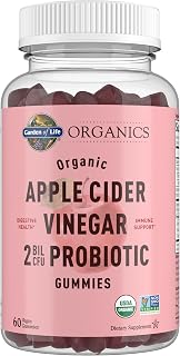 Garden of Life Organics Apple Cider Vinegar Probiotic Gummies, 60 Gummies
