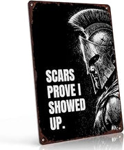 Spartan Warrior Vintage Metal Wall Art Signs 8X12 Inch