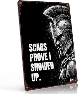 Spartan Warrior Vintage Metal Wall Art Signs 8X12 Inch