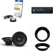 Alpine UTE-63BT Bluetooth Receiver 6.5 in DM Speaker Bundle | Bluetooth receiver and handle bar control interface with 6.5 in DM Series speakers; Compatible with Harley 1998-2013.