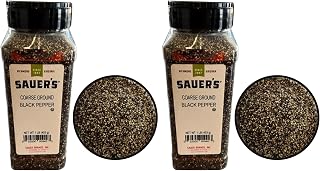 Sauer's Coarse Ground Black Pepper | 1 Pound Canister | Foodservice (Pack of 2)