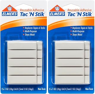 Elmer's Tac 'N Stik Reusable Adhesive, 2 Ounce - Pack of 2, 98620-2PK