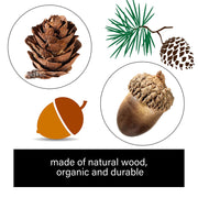 Syhood Artificial Acorns and Pine Cones, 200 Count, Natural