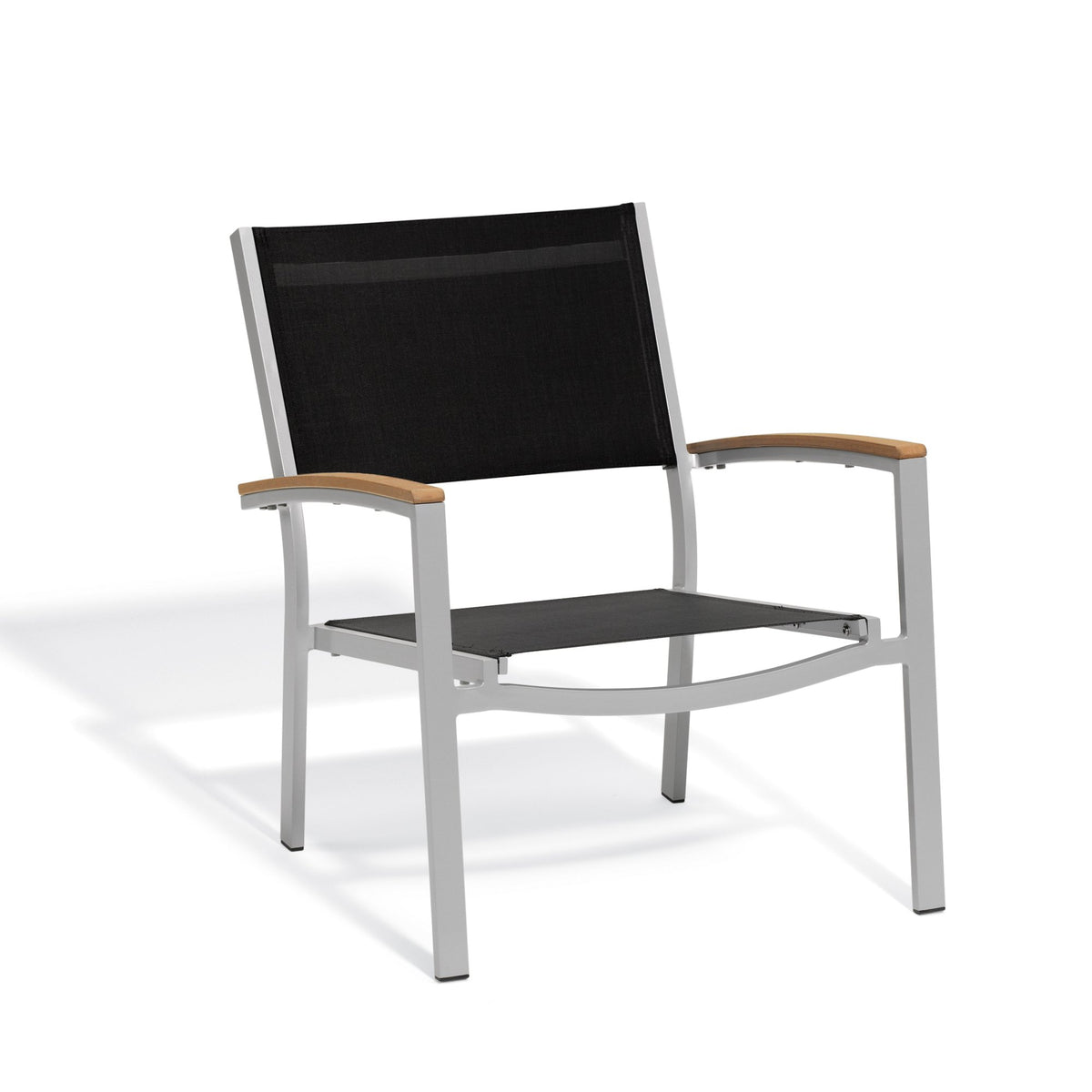 Oxford Garden 2-pack / Set of 2 / Natural Tekwood Armcaps Patio Dining Chairs