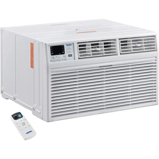 12,000 BTU Through The Wall Air Conditioner, Cool with Heat, 208/230V by Global Industrial – 20.25"L x 24.19"W x 14.5"H, 1.0 tons, White, Model TTW-12ERA2/J5U