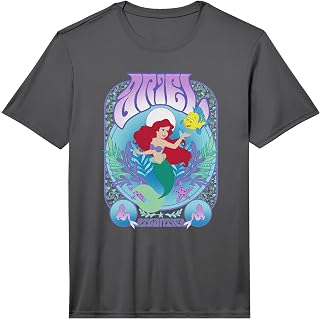 Disney Little Mermaid Ariel Seventies Retro Poster Performance T-Shirt