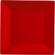 Yanco Mexico Collection RED Speckled Melamine Square Bread, Dinner,appetizer Plate 6" Box of 48