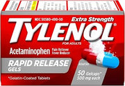 Tylenol Extra Strength Rapid Release Gels, 500 mg Acetaminophen, 50 ct