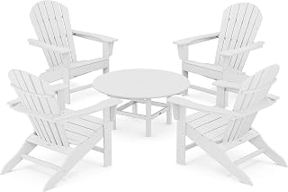 Polywood South Beach 5-Piece Conversation Group in White