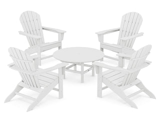 ® South Beach 5-Piece Conversation Group in White by Polywood – Onesize, High Density Polyethylene, White, Model PWS105-1-WH