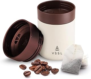 Nest 10 oz Mug, Stainless Steel, Double Walled, Vacuum Sealed & Integrates with VSSL Nest Products, Cream