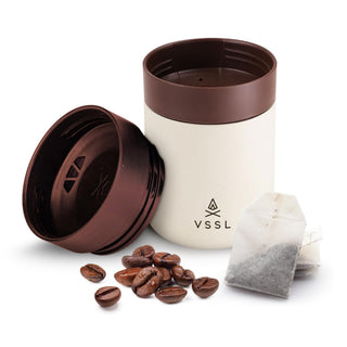 Nest 10 oz Mug by VSSL – 9.9 Ounces, 293 milliliters, Stainless Steel, Cream, Model B142250-010A
