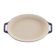 Ceramic Oval Baking Dish Set by STAUB – 2-piece, Ceramic, Dark Blue, Pack of 2, Model 40508-632