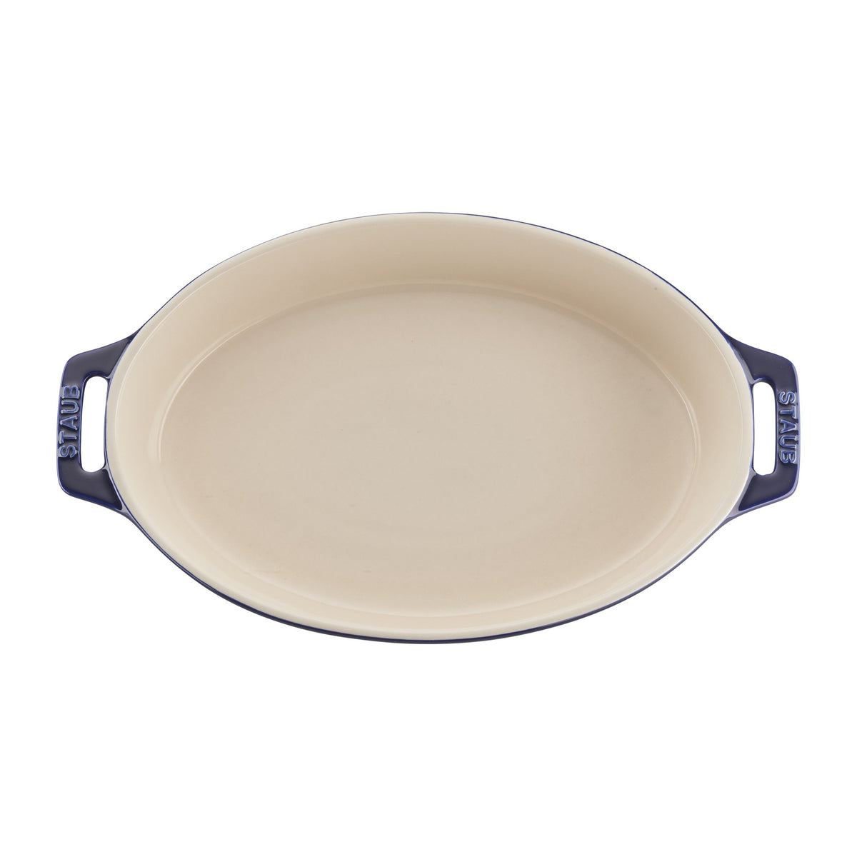 Ceramic Oval Baking Dish Set by STAUB – 2-piece, Ceramic, Dark Blue, Pack of 2, Model 40508-632