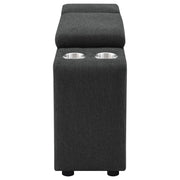 Coaster Collins Upholstered Modular Storage Console Dark Grey by Coaster Fine Furniture – 13.00"w x 38.75"d x 24.50"h, Dark Grey, Model 609530CON