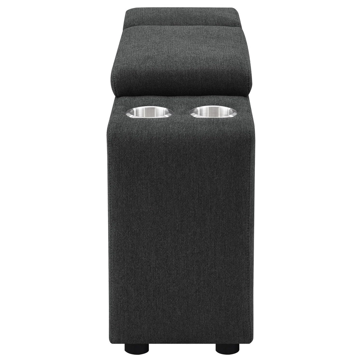 Coaster Collins Upholstered Modular Storage Console Dark Grey by Coaster Fine Furniture – 13.00"w x 38.75"d x 24.50"h, Dark Grey, Model 609530CON