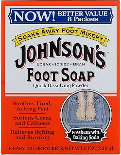 Johnson & Johnson Johnson's Foot Soap Powder, 8 Packets