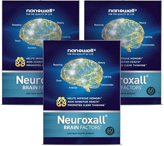 NANOWELL Brain Supplement, Brain Health, 180 Softgels | Astaxanthin, Phosphatidylserine Supplement 50mg, Vitamin B6, Memory and Focus Support, brainmary capsules, memory supplements