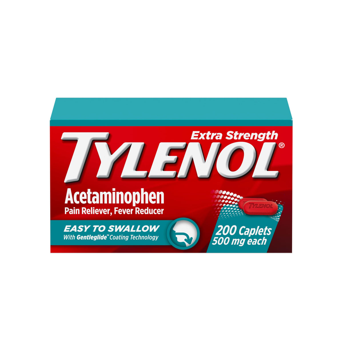 Tylenol 200 Count / Red / 200 Acetaminophen