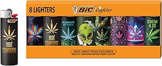 BIC Maxi Special Edition Pocket Lighters, Safe and Reliable, 8-Pack