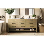 Elegant Kitchen and Bath 72" Double Bathroom Vanity in Honey Brown by karson – Wood, Honey Brown, Model VF60572DMHB