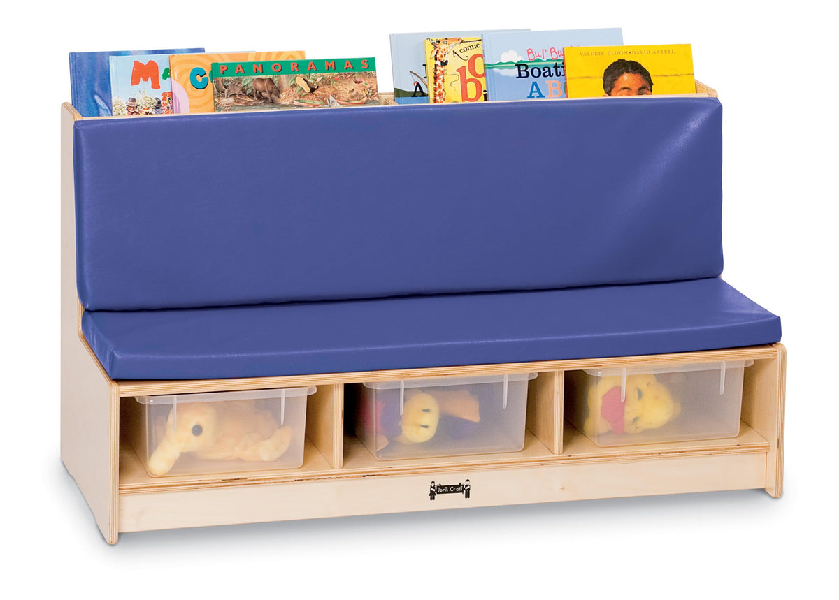 Literacy Couch by Jonti-Craft – Standard, Wood, Blue, Model 37460JC