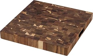 Ruvati 17 x 16 x 2 inch thick End-Grain Acacia Butcher Block Solid Wood Large Cutting Board - RVA2445ACA