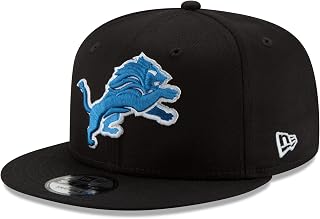 New Era Men's Black Detroit Lions Basic 9FIFTY Adjustable Snapback Hat