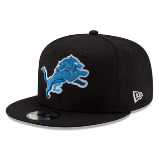 Men's Black Detroit Lions Basic 9FIFTY Adjustable Snapback Hat by New Era – Cotton, Detroit Lions, Black, Model NE11873006