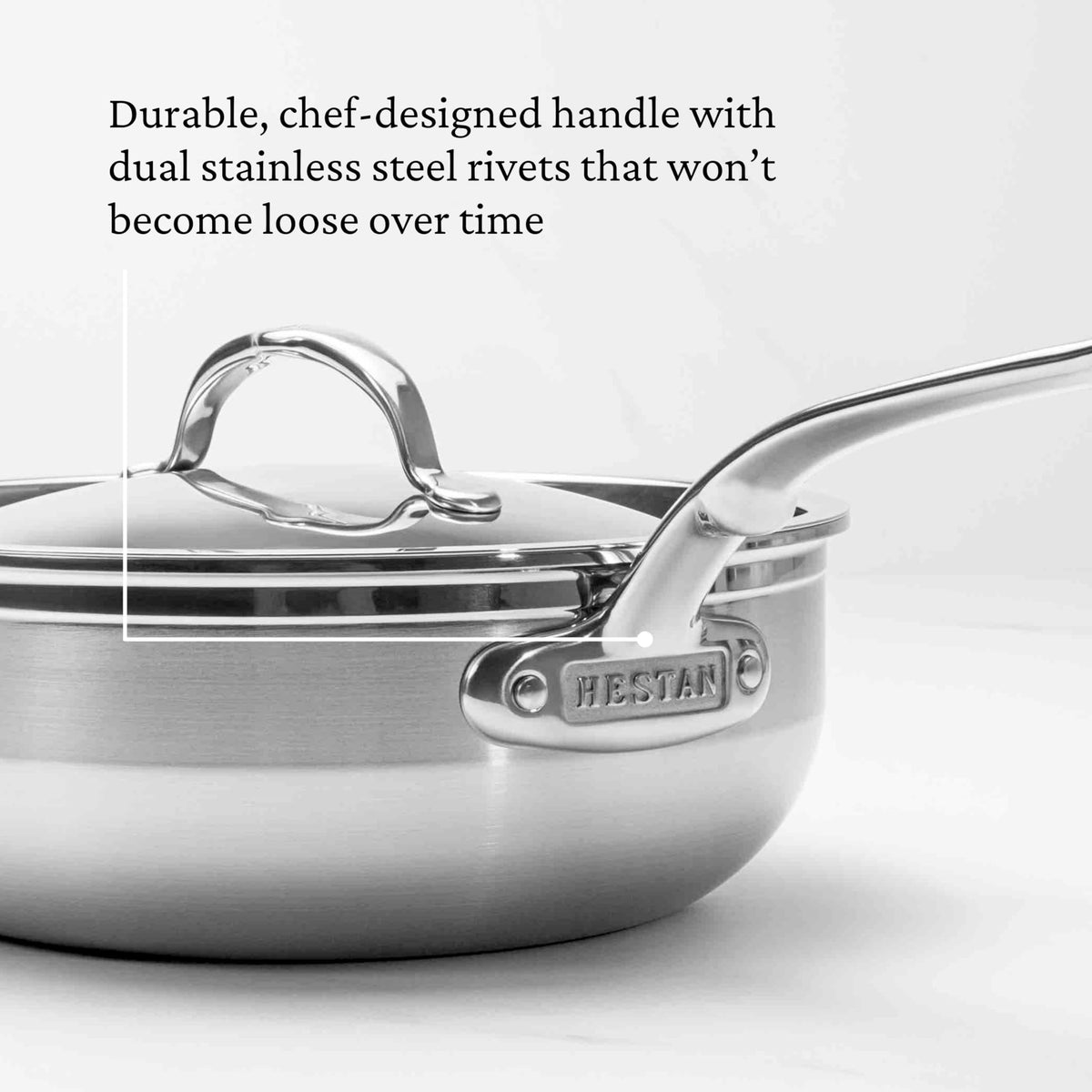ProBond Forged TITUM - Professional Clad Stainless Steel by Hestan – 3.5 quarts, Stainless Steel, Model 5299