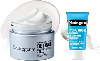 Neutrogena Rapid Wrinkle Repair Face Moisturizer, Fragrance Free + Cleanser