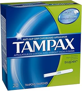 Tampax Super Absorbency Tampons with Flushable Applicator 20 ct