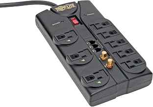 Eaton Tripp Lite TLP808TELTV Flat Plug 8 Outlet Home TV Surge Protector