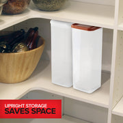 Stock Your Home White/Brown / 13.5 x 5.2 x 5.2 inches / 1 Bread Boxes